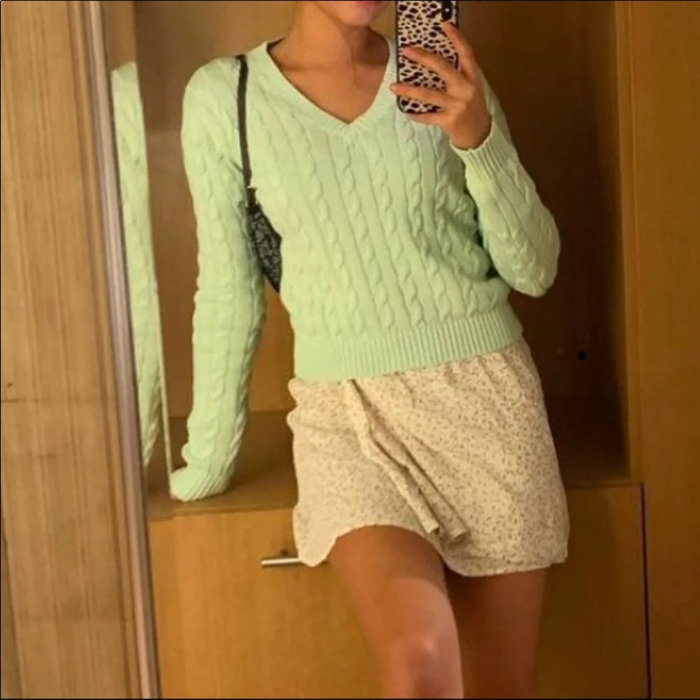 Brandy Melville Light Green Olsen Sweate